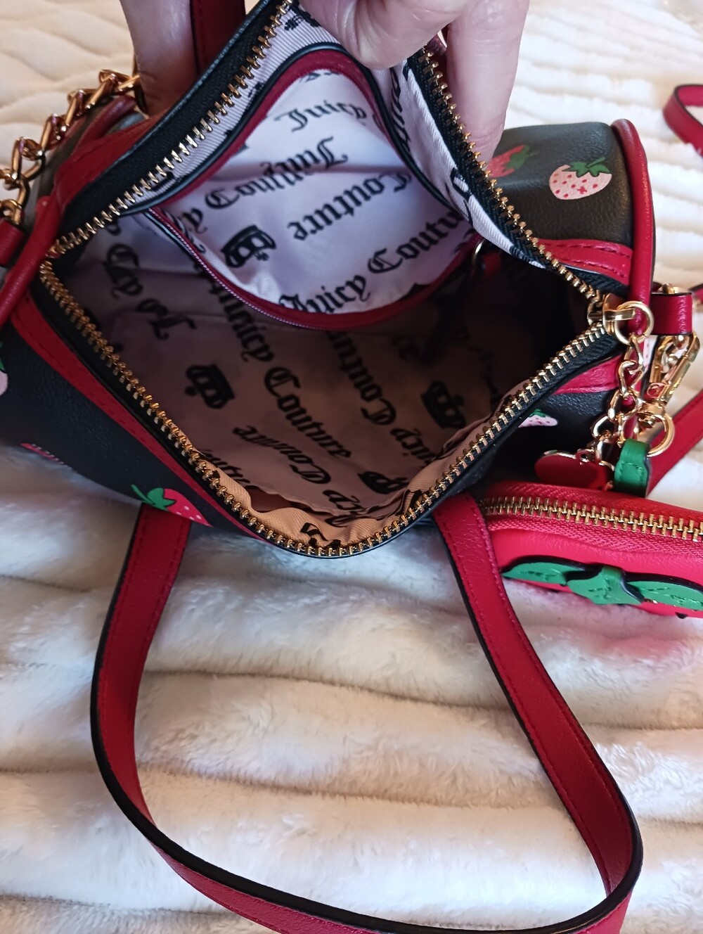 Juicy Couture - Strawberry Print Barrel Bag - Picture 9 of 10